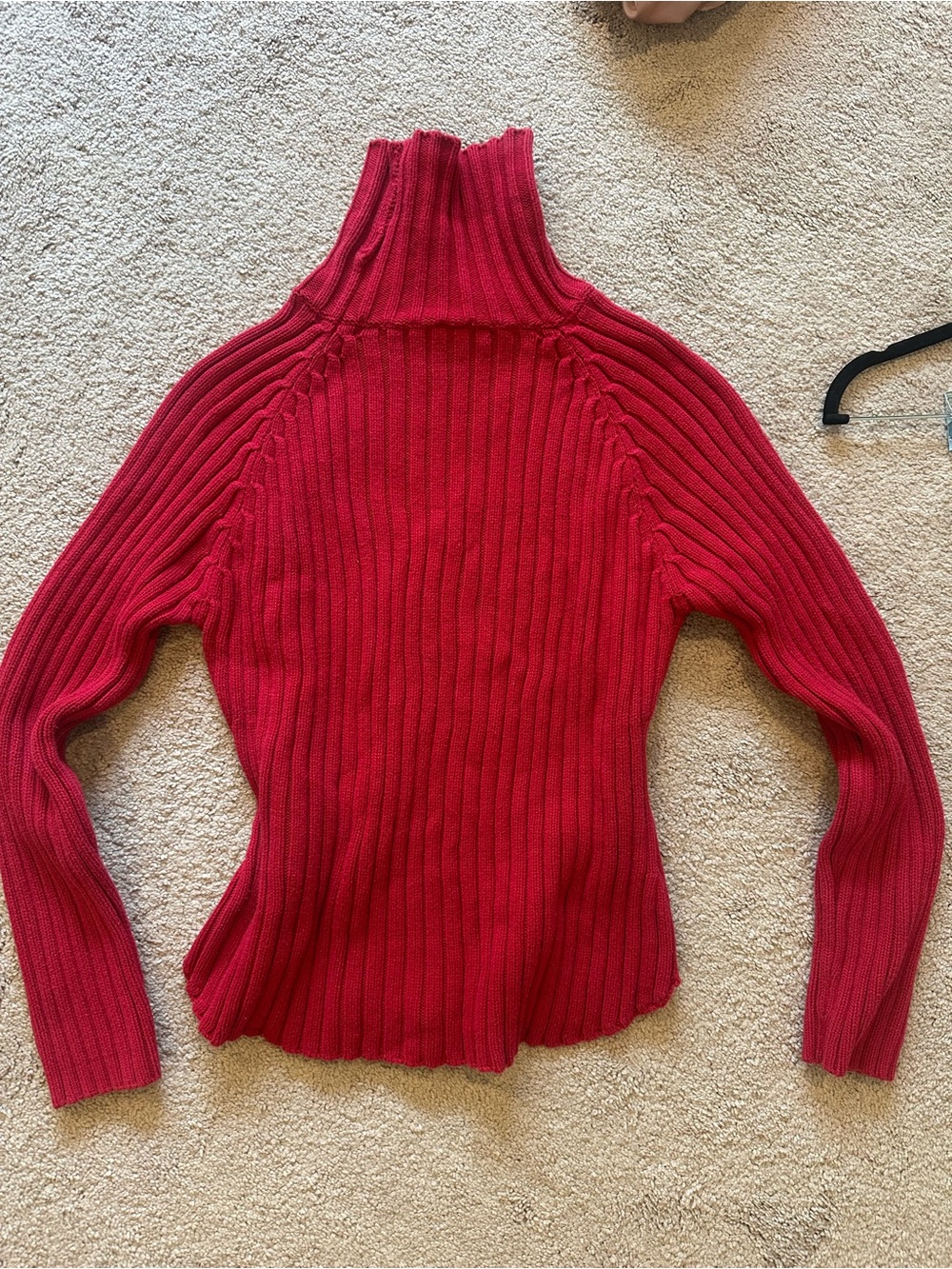 Vintage GAP Red Ribbed Turtleneck Sweater